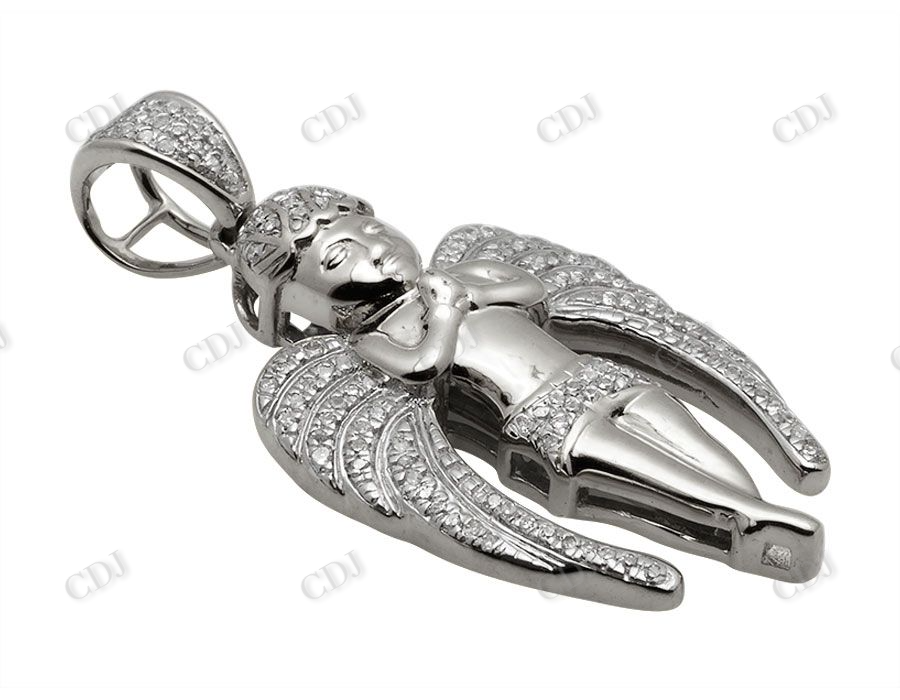VVS Moissanite Flying Angel Diamond Pendant Charm Hip Hop Pendent CustomDiamJewel