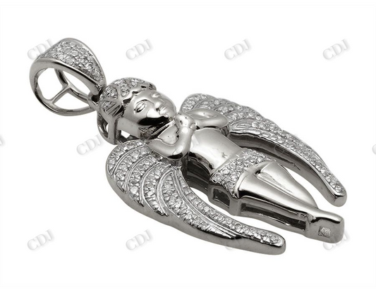 VVS Moissanite Flying Angel Diamond Pendant Charm Hip Hop Pendent CustomDiamJewel