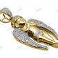 Sterling Silver Moissanite Flying Angel Diamond Pendant Hip Hop Pendent CustomDiamJewel