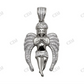 VVS Moissanite Flying Angel Diamond Pendant Charm Hip Hop Pendent CustomDiamJewel