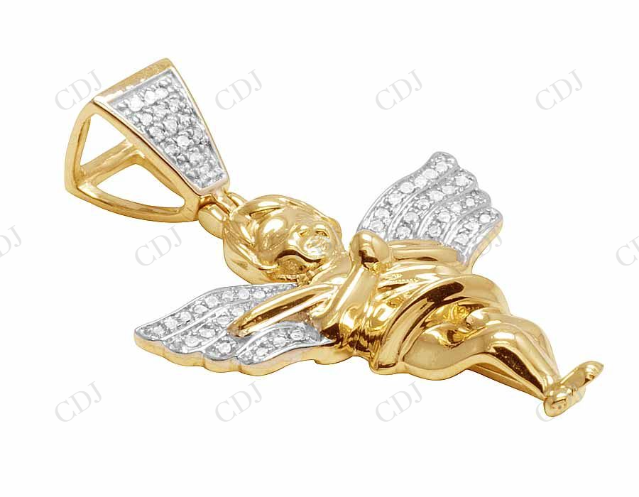 0.15 CTW Moissanite VVS Angel cherub Pendant Hip Hop Pendent CustomDiamJewel