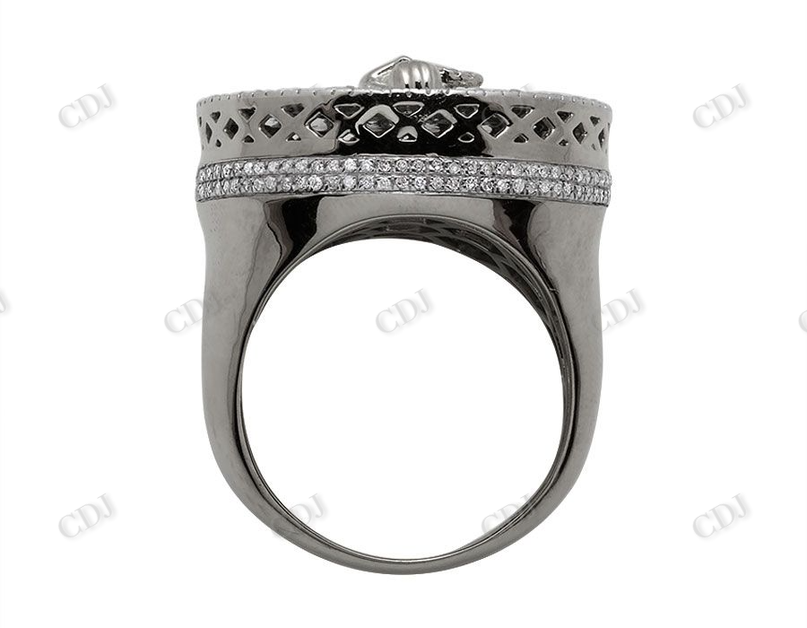 925 VVS Moissanite Genuine Diamond 3D Angel Ring Hip Hop Ring CustomDiamJewel