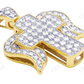 Two Tone VVS Moissanite Cross Angel wing Pendant Hip Hop Pendent CustomDiamJewel