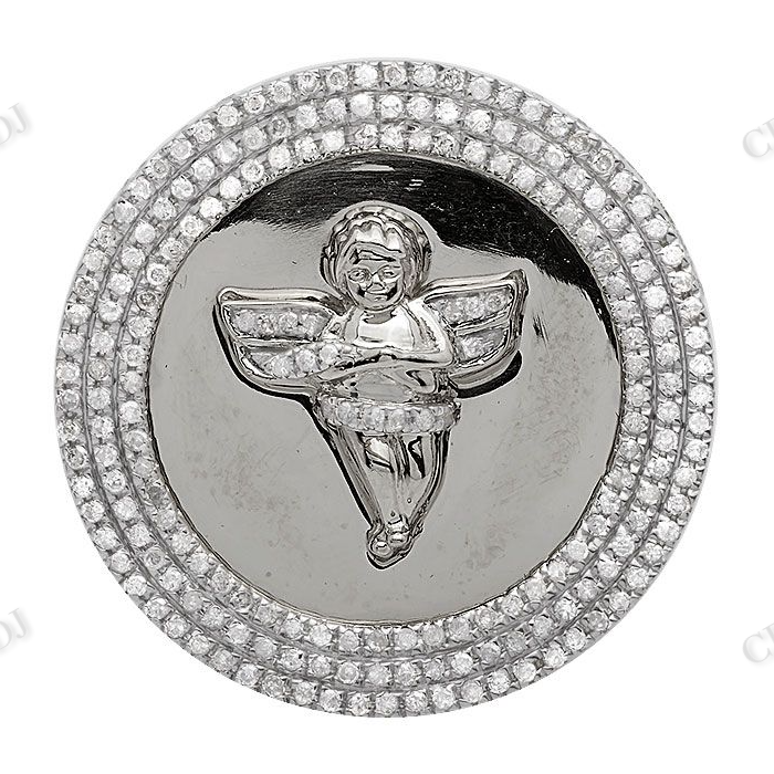 925 VVS Moissanite Genuine Diamond 3D Angel Ring Hip Hop Ring CustomDiamJewel