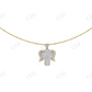 Two Tone VVS Moissanite Cross Angel wing Pendant Hip Hop Pendent CustomDiamJewel