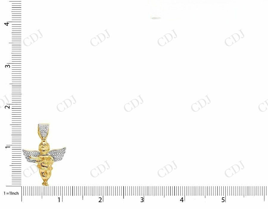 0.15 CTW Moissanite VVS Angel cherub Pendant Hip Hop Pendent CustomDiamJewel