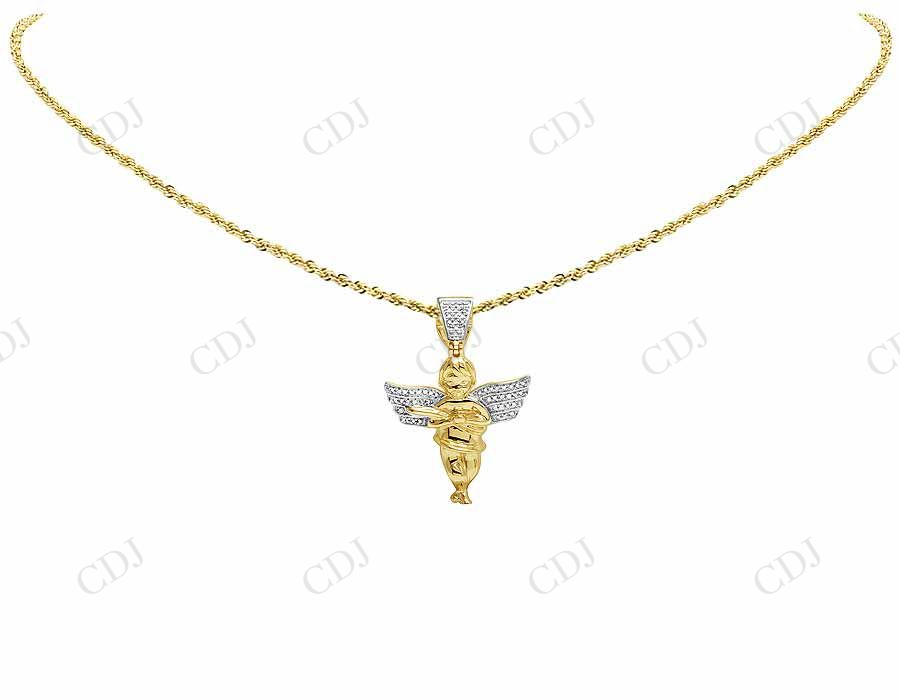 0.15 CTW Moissanite VVS Angel cherub Pendant Hip Hop Pendent CustomDiamJewel