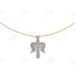 Sterling Silver Moissanite Cross Angel Wing Unisex Pendant Hip Hop Pendent CustomDiamJewel