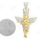Two Tone VVS Moissanite Praying Hands Angel Diamond Pendant Charm Hip Hop Pendent CustomDiamJewel