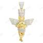 Two Tone VVS Moissanite Praying Hands Angel Diamond Pendant Charm Hip Hop Pendent CustomDiamJewel
