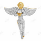 925 VVS Moissanite Genuine Diamond Iced Angel Pendant Hip Hop Pendent CustomDiamJewel