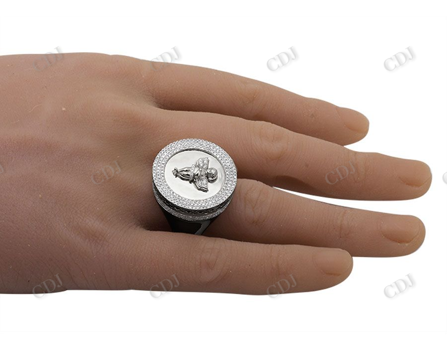 925 VVS Moissanite Genuine Diamond 3D Angel Ring Hip Hop Ring CustomDiamJewel