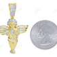 0.50 CTW Sterling Sliver two tone Angel Wings Pendant Hip Hop Pendent CustomDiamJewel