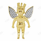 Iced Out VVS Moissanite Angel Cherub Genuine Diamond Pendant Hip Hop Pendent CustomDiamJewel