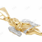 925 VVS Moissanite Praying Angel Wing Pendant Hip Hop Pendent CustomDiamJewel