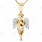 925 VVS Moissanite Praying Angel Wing Pendant Hip Hop Pendent CustomDiamJewel