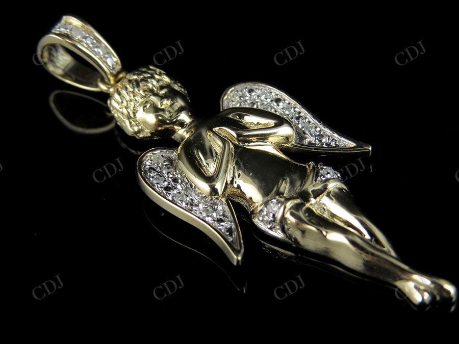 925 VVS Moissanite Angel Wing Diamond Pendant Hip Hop Pendent CustomDiamJewel