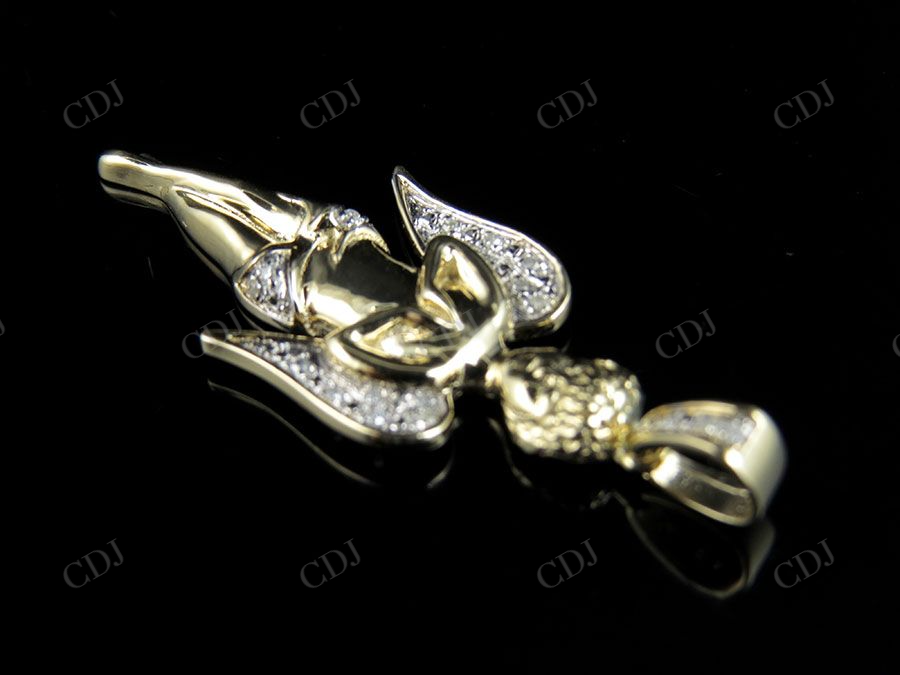 925 VVS Moissanite Angel Wing Diamond Pendant Hip Hop Pendent CustomDiamJewel