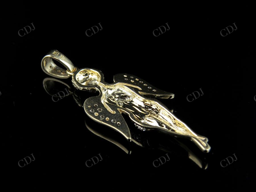 925 VVS Moissanite Angel Wing Diamond Pendant Hip Hop Pendent CustomDiamJewel