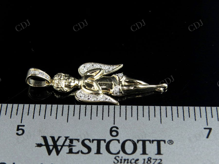 925 VVS Moissanite Angel Wing Diamond Pendant Hip Hop Pendent CustomDiamJewel
