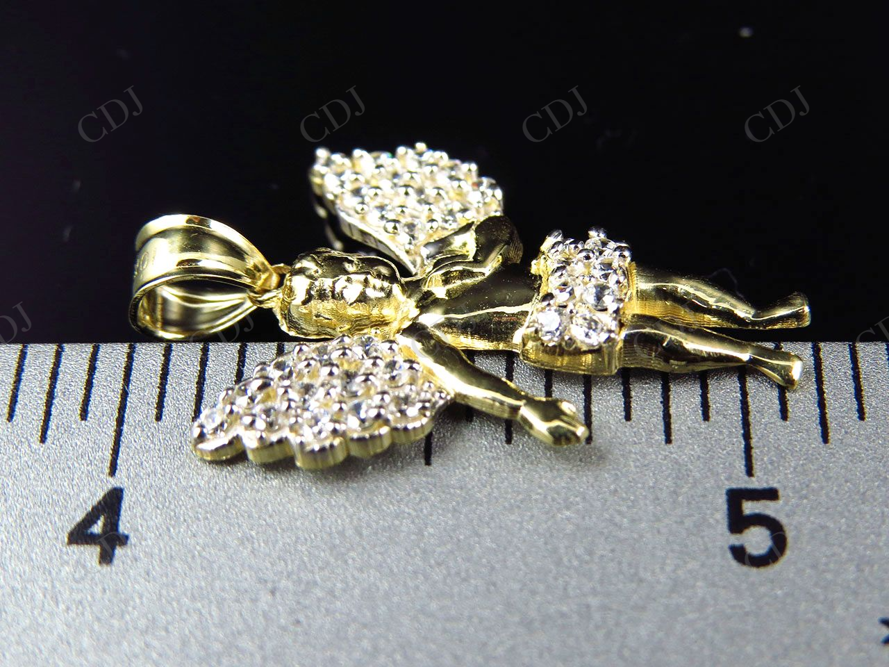 VVS Moissanite Simulated Diamond Angelic Charm Pendant Hip Hop Pendent CustomDiamJewel