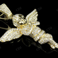 Sterling Silver Moissanite Iced Out Diamond Angel Pendant Hip Hop Pendent CustomDiamJewel