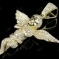 Sterling Silver Moissanite Iced Out Diamond Angel Pendant Hip Hop Pendent CustomDiamJewel