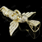 Sterling Silver Moissanite Iced Out Diamond Angel Pendant Hip Hop Pendent CustomDiamJewel