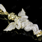 925 Sterling Silver Moissanite Iced Out Angel Pendant Hip Hop Pendent CustomDiamJewel