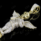 925 Sterling Silver Moissanite Iced Out Angel Pendant Hip Hop Pendent CustomDiamJewel