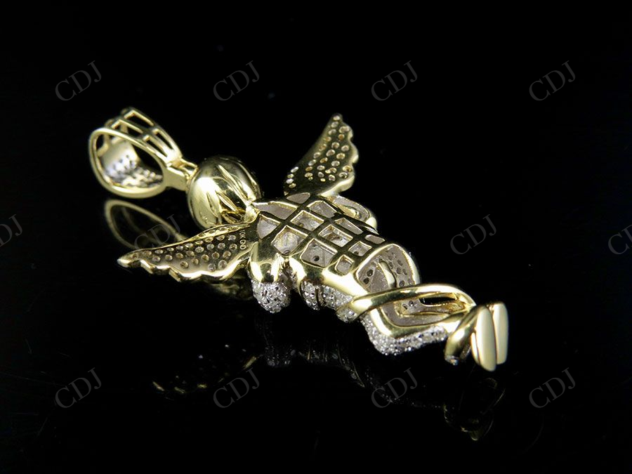 925 Sterling Silver Moissanite Iced Out Angel Pendant Hip Hop Pendent CustomDiamJewel