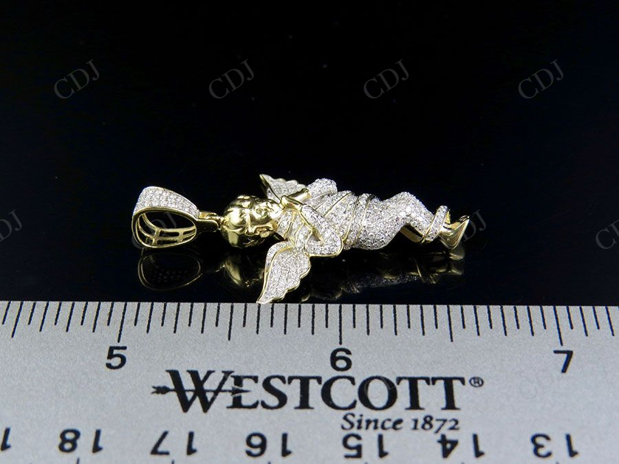 925 Sterling Silver Moissanite Iced Out Angel Pendant Hip Hop Pendent CustomDiamJewel