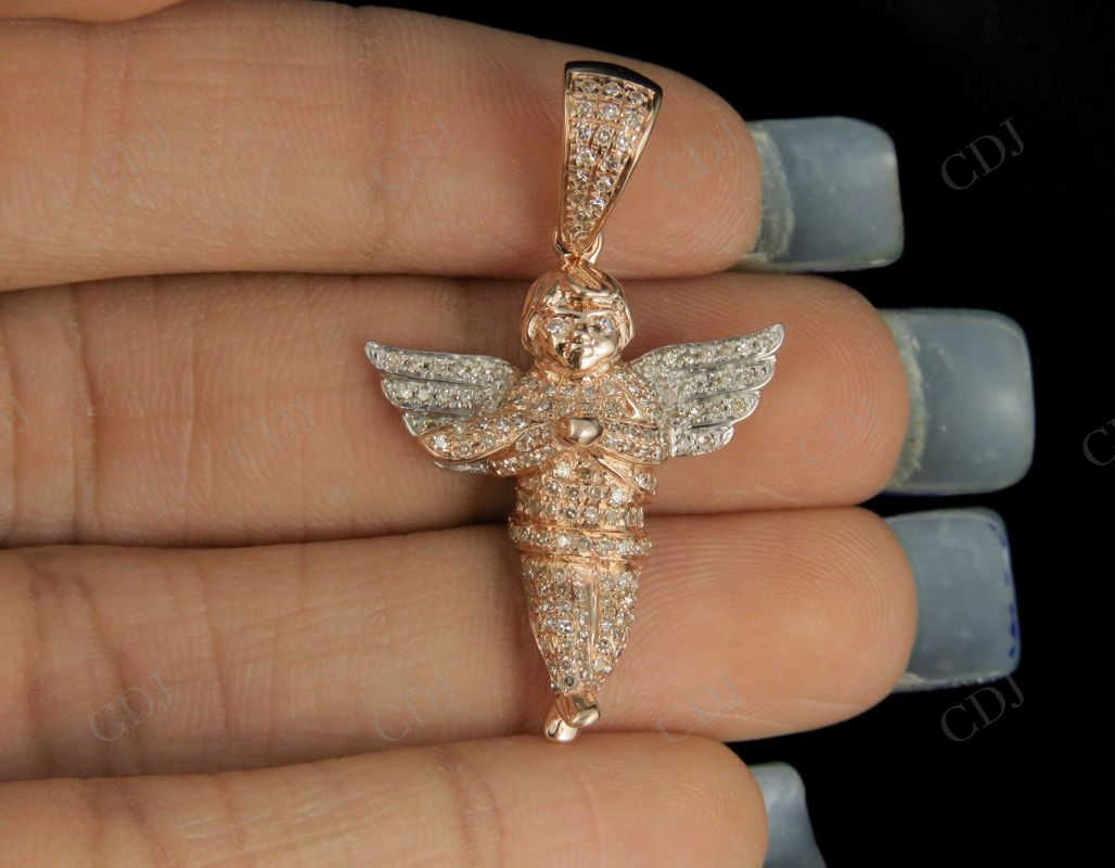 925 VVS Moissanite Angel Cherub Diamond Pendant Hip Hop Pendent CustomDiamJewel