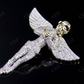 Sterling Silver Moissanite Genuine Diamond Angel pendant Hip Hop Pendent CustomDiamJewel