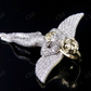 Sterling Silver Moissanite Genuine Diamond Angel pendant Hip Hop Pendent CustomDiamJewel