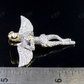 Sterling Silver Moissanite Genuine Diamond Angel pendant Hip Hop Pendent CustomDiamJewel