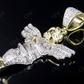 VVS Moissanite Two Tone Cherub Angel Pendant Chain Set Hip Hop Pendent CustomDiamJewel