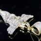 VVS Moissanite Two Tone Cherub Angel Pendant Chain Set Hip Hop Pendent CustomDiamJewel