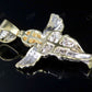 VVS Moissanite Two Tone Cherub Angel Pendant Chain Set Hip Hop Pendent CustomDiamJewel