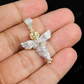 VVS Moissanite Two Tone Cherub Angel Pendant Chain Set Hip Hop Pendent CustomDiamJewel