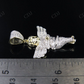 VVS Moissanite Two Tone Cherub Angel Pendant Chain Set Hip Hop Pendent CustomDiamJewel