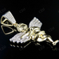 0.15 CTW sterling Silver Moissanite Two Tone Angel cherub Pendant Hip Hop Pendent CustomDiamJewel