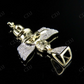 0.15 CTW sterling Silver Moissanite Two Tone Angel cherub Pendant Hip Hop Pendent CustomDiamJewel