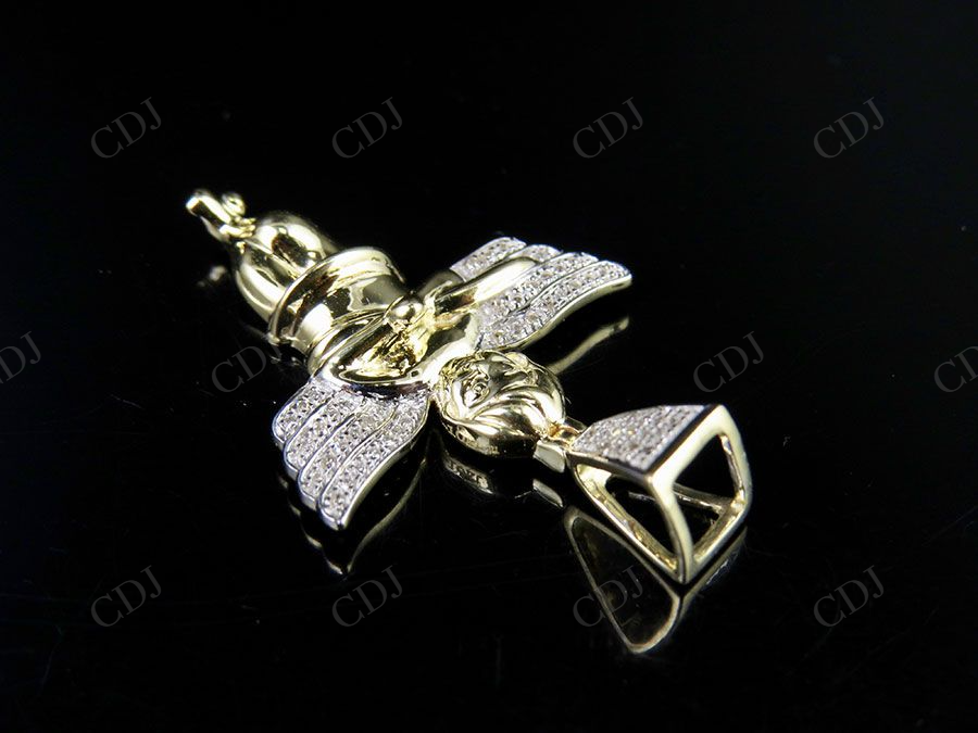 925 VVS Two Tone Moissanite Angel Cherub Pendant Hip Hop Pendent CustomDiamJewel