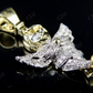 Iced Out VVS Moissanite Cherub Angel Charm Pendant Hip Hop Pendent CustomDiamJewel
