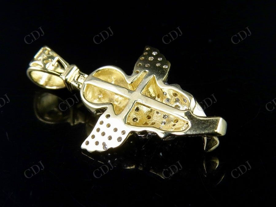 Iced Out VVS Moissanite Cherub Angel Charm Pendant Hip Hop Pendent CustomDiamJewel