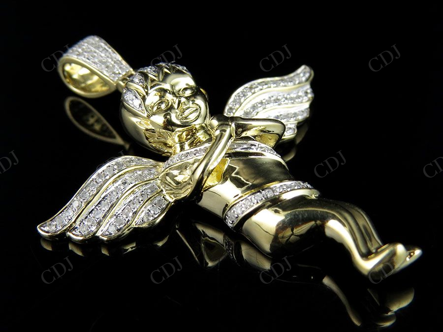 925 VVS Moissanite Praying Hands Angel Diamond Pendant Charm Hip Hop Pendent CustomDiamJewel