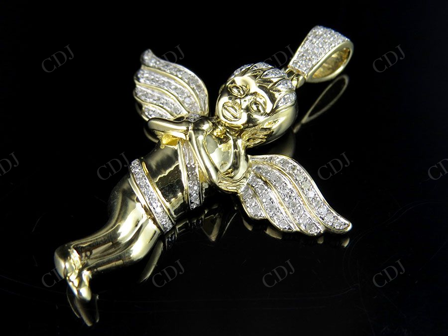 925 VVS Moissanite Praying Hands Angel Diamond Pendant Charm Hip Hop Pendent CustomDiamJewel