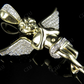 Sterling silver Moissanite Praying Angel Diamond Pendant Charm Hip Hop Pendent CustomDiamJewel