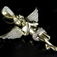 Sterling silver Moissanite Praying Angel Diamond Pendant Charm Hip Hop Pendent CustomDiamJewel